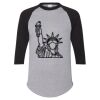 Unisex Three-Quarter Raglan Sleeve Baseball Jersey T-Shirt Thumbnail