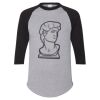 Unisex Three-Quarter Raglan Sleeve Baseball Jersey T-Shirt Thumbnail