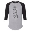 Unisex Three-Quarter Raglan Sleeve Baseball Jersey T-Shirt Thumbnail