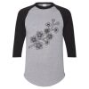 Unisex Three-Quarter Raglan Sleeve Baseball Jersey T-Shirt Thumbnail