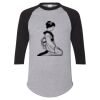 Unisex Three-Quarter Raglan Sleeve Baseball Jersey T-Shirt Thumbnail