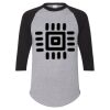 Unisex Three-Quarter Raglan Sleeve Baseball Jersey T-Shirt Thumbnail
