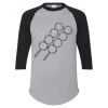 Unisex Three-Quarter Raglan Sleeve Baseball Jersey T-Shirt Thumbnail