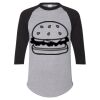 Unisex Three-Quarter Raglan Sleeve Baseball Jersey T-Shirt Thumbnail