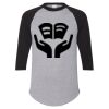 Unisex Three-Quarter Raglan Sleeve Baseball Jersey T-Shirt Thumbnail
