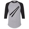 Unisex Three-Quarter Raglan Sleeve Baseball Jersey T-Shirt Thumbnail