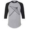 Unisex Three-Quarter Raglan Sleeve Baseball Jersey T-Shirt Thumbnail