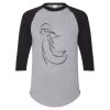 Unisex Three-Quarter Raglan Sleeve Baseball Jersey T-Shirt Thumbnail