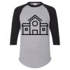 Unisex Three-Quarter Raglan Sleeve Baseball Jersey T-Shirt Thumbnail