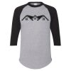 Unisex Three-Quarter Raglan Sleeve Baseball Jersey T-Shirt Thumbnail