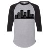 Unisex Three-Quarter Raglan Sleeve Baseball Jersey T-Shirt Thumbnail