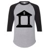 Unisex Three-Quarter Raglan Sleeve Baseball Jersey T-Shirt Thumbnail