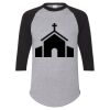 Unisex Three-Quarter Raglan Sleeve Baseball Jersey T-Shirt Thumbnail