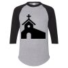 Unisex Three-Quarter Raglan Sleeve Baseball Jersey T-Shirt Thumbnail