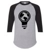 Unisex Three-Quarter Raglan Sleeve Baseball Jersey T-Shirt Thumbnail