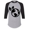 Unisex Three-Quarter Raglan Sleeve Baseball Jersey T-Shirt Thumbnail