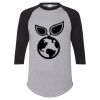 Unisex Three-Quarter Raglan Sleeve Baseball Jersey T-Shirt Thumbnail