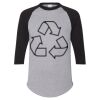 Unisex Three-Quarter Raglan Sleeve Baseball Jersey T-Shirt Thumbnail