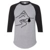 Unisex Three-Quarter Raglan Sleeve Baseball Jersey T-Shirt Thumbnail