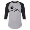 Unisex Three-Quarter Raglan Sleeve Baseball Jersey T-Shirt Thumbnail