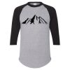 Unisex Three-Quarter Raglan Sleeve Baseball Jersey T-Shirt Thumbnail