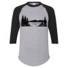 Unisex Three-Quarter Raglan Sleeve Baseball Jersey T-Shirt Thumbnail