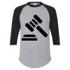 Unisex Three-Quarter Raglan Sleeve Baseball Jersey T-Shirt Thumbnail