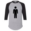 Unisex Three-Quarter Raglan Sleeve Baseball Jersey T-Shirt Thumbnail
