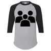 Unisex Three-Quarter Raglan Sleeve Baseball Jersey T-Shirt Thumbnail