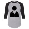 Unisex Three-Quarter Raglan Sleeve Baseball Jersey T-Shirt Thumbnail
