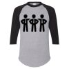 Unisex Three-Quarter Raglan Sleeve Baseball Jersey T-Shirt Thumbnail