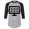 Unisex Three-Quarter Raglan Sleeve Baseball Jersey T-Shirt Thumbnail