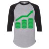 Unisex Three-Quarter Raglan Sleeve Baseball Jersey T-Shirt Thumbnail