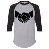 Unisex Three-Quarter Raglan Sleeve Baseball Jersey T-Shirt Thumbnail
