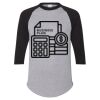 Unisex Three-Quarter Raglan Sleeve Baseball Jersey T-Shirt Thumbnail