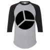 Unisex Three-Quarter Raglan Sleeve Baseball Jersey T-Shirt Thumbnail