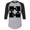 Unisex Three-Quarter Raglan Sleeve Baseball Jersey T-Shirt Thumbnail