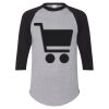 Unisex Three-Quarter Raglan Sleeve Baseball Jersey T-Shirt Thumbnail