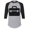 Unisex Three-Quarter Raglan Sleeve Baseball Jersey T-Shirt Thumbnail