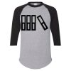 Unisex Three-Quarter Raglan Sleeve Baseball Jersey T-Shirt Thumbnail