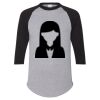 Unisex Three-Quarter Raglan Sleeve Baseball Jersey T-Shirt Thumbnail