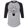Unisex Three-Quarter Raglan Sleeve Baseball Jersey T-Shirt Thumbnail