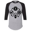 Unisex Three-Quarter Raglan Sleeve Baseball Jersey T-Shirt Thumbnail