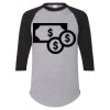 Unisex Three-Quarter Raglan Sleeve Baseball Jersey T-Shirt Thumbnail