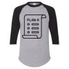 Unisex Three-Quarter Raglan Sleeve Baseball Jersey T-Shirt Thumbnail