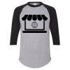 Unisex Three-Quarter Raglan Sleeve Baseball Jersey T-Shirt Thumbnail