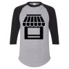 Unisex Three-Quarter Raglan Sleeve Baseball Jersey T-Shirt Thumbnail