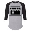 Unisex Three-Quarter Raglan Sleeve Baseball Jersey T-Shirt Thumbnail