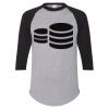 Unisex Three-Quarter Raglan Sleeve Baseball Jersey T-Shirt Thumbnail