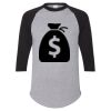 Unisex Three-Quarter Raglan Sleeve Baseball Jersey T-Shirt Thumbnail